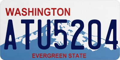 WA license plate ATU5204