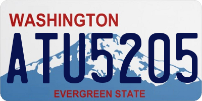 WA license plate ATU5205