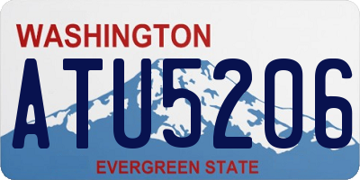 WA license plate ATU5206