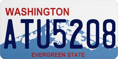 WA license plate ATU5208