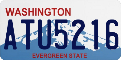 WA license plate ATU5216