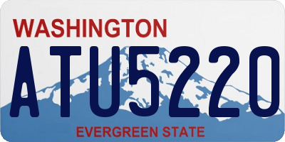 WA license plate ATU5220