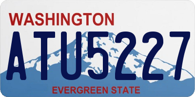 WA license plate ATU5227