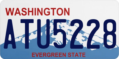 WA license plate ATU5228