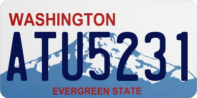 WA license plate ATU5231