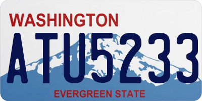 WA license plate ATU5233