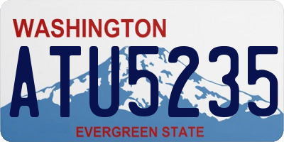 WA license plate ATU5235