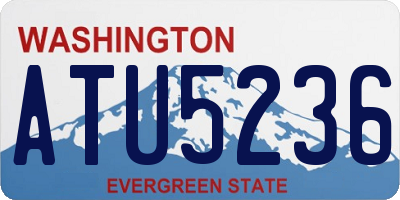 WA license plate ATU5236