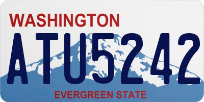 WA license plate ATU5242