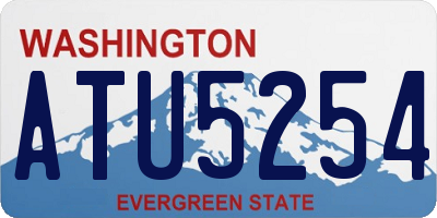 WA license plate ATU5254