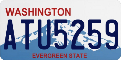 WA license plate ATU5259