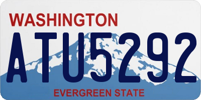 WA license plate ATU5292