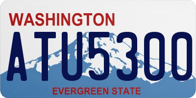 WA license plate ATU5300