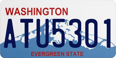 WA license plate ATU5301