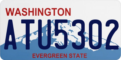 WA license plate ATU5302