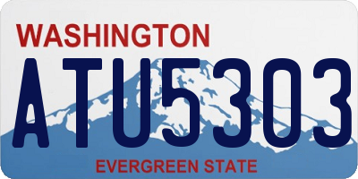 WA license plate ATU5303