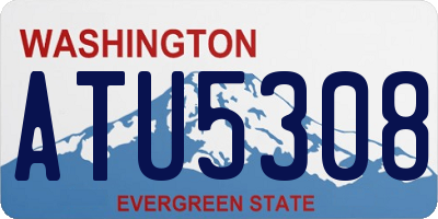 WA license plate ATU5308