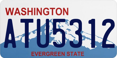 WA license plate ATU5312