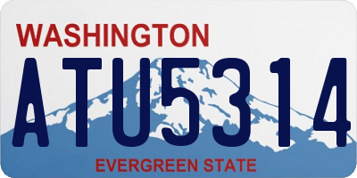 WA license plate ATU5314