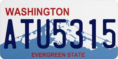 WA license plate ATU5315