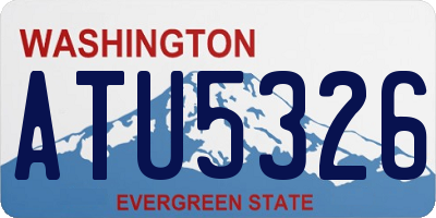 WA license plate ATU5326