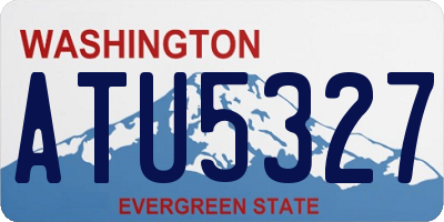 WA license plate ATU5327