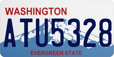WA license plate ATU5328