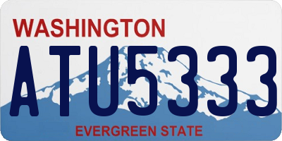 WA license plate ATU5333