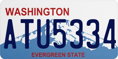 WA license plate ATU5334