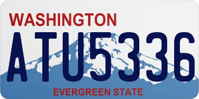 WA license plate ATU5336