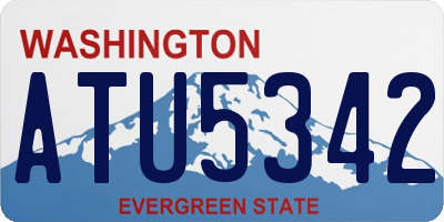 WA license plate ATU5342