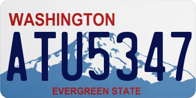 WA license plate ATU5347
