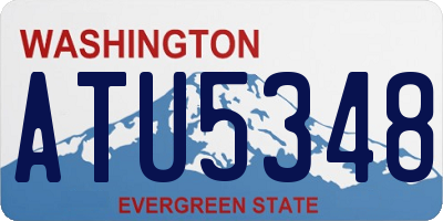 WA license plate ATU5348