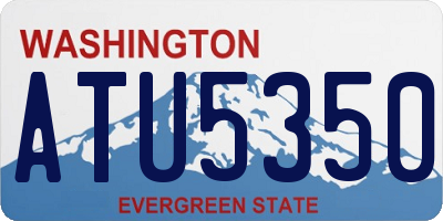 WA license plate ATU5350