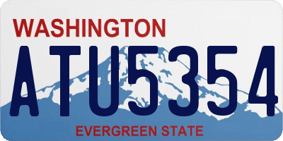 WA license plate ATU5354