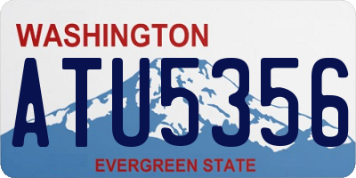 WA license plate ATU5356