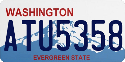 WA license plate ATU5358