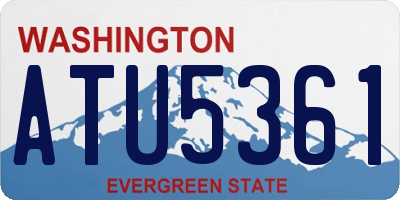 WA license plate ATU5361