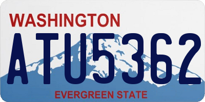 WA license plate ATU5362