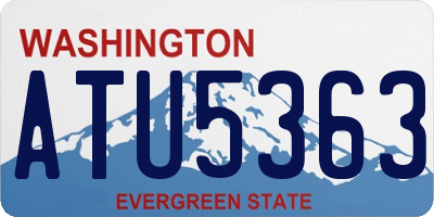WA license plate ATU5363