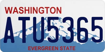 WA license plate ATU5365