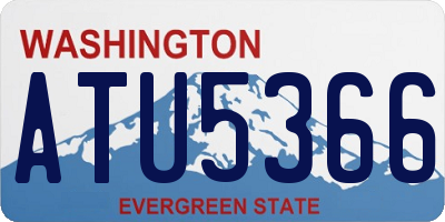 WA license plate ATU5366