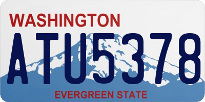 WA license plate ATU5378