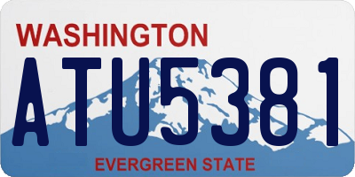 WA license plate ATU5381
