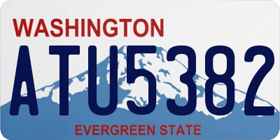 WA license plate ATU5382