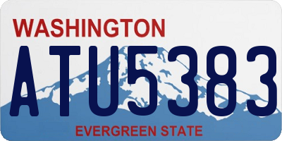 WA license plate ATU5383