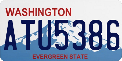 WA license plate ATU5386