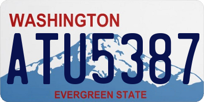 WA license plate ATU5387