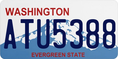 WA license plate ATU5388