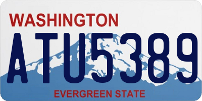 WA license plate ATU5389
